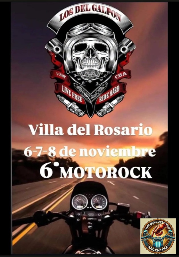 Flyer de 6° MOTOROCK, por LOS DEL GALPON