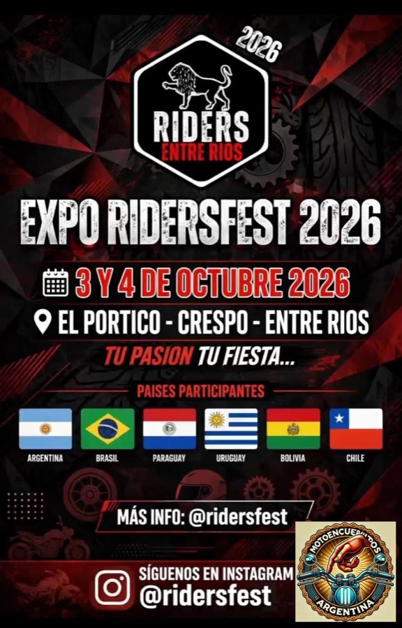 Flyer de EXPO RIDERSFEST 2026, por Riders Entre Rios