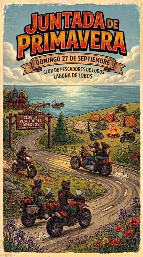Flyer de Juntada de Primavera, por Club de Pescadores de Lobos