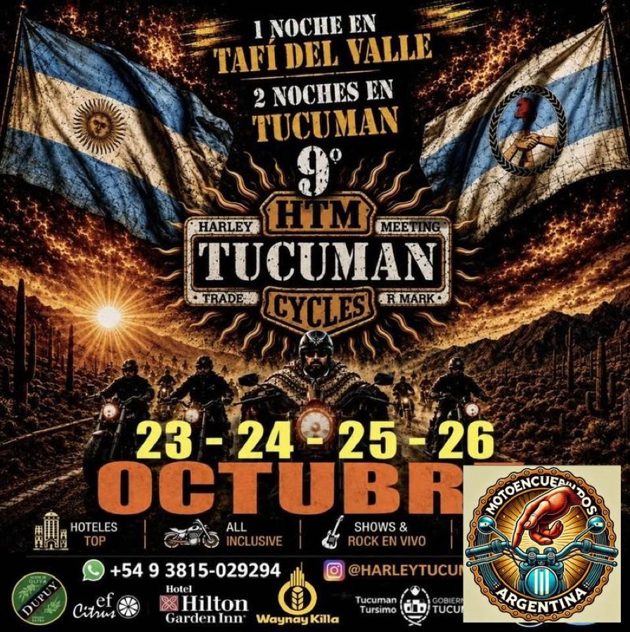 Flyer de 9° Harley Tucumán Meeting, por HTM Harley Tucumán Meeting