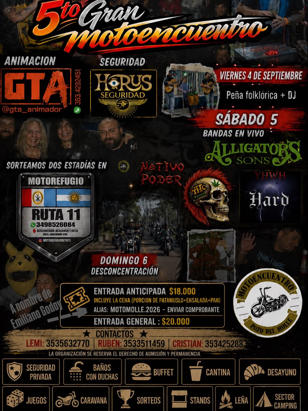 Flyer de Motoencuentro Pozo del Molle, por Motoencuentro Pozo del Molle