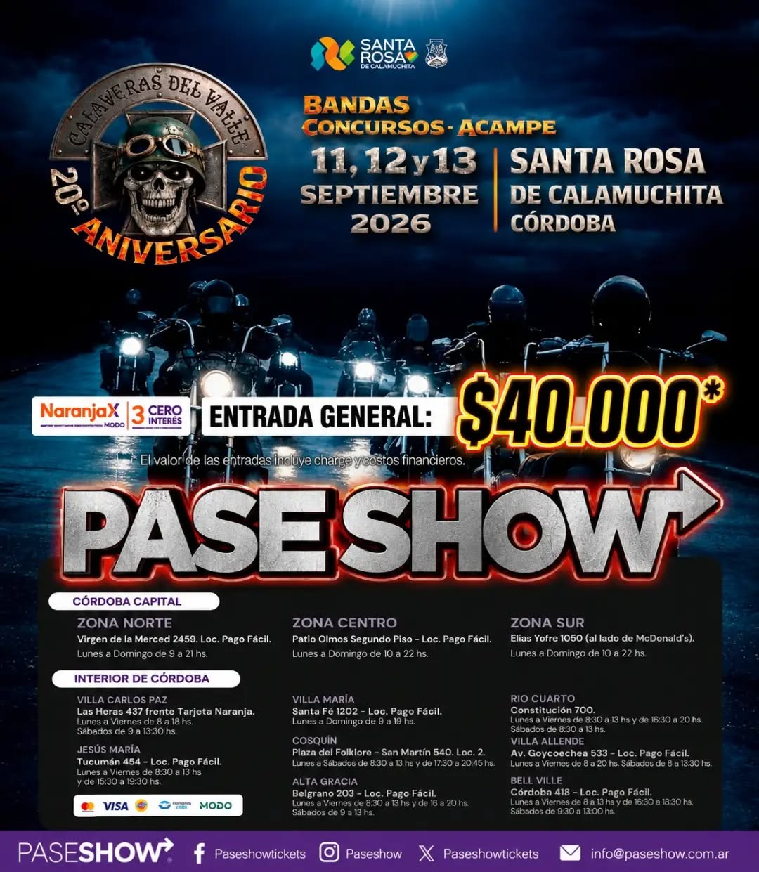 Flyer de 20 Aniversario Calaveras del Valle, por Calaveras del Valle