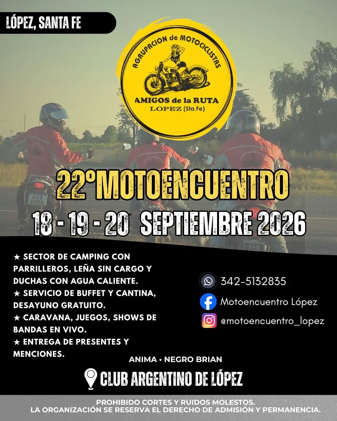 Flyer de Motoencuentro López, por Motoencuentro López