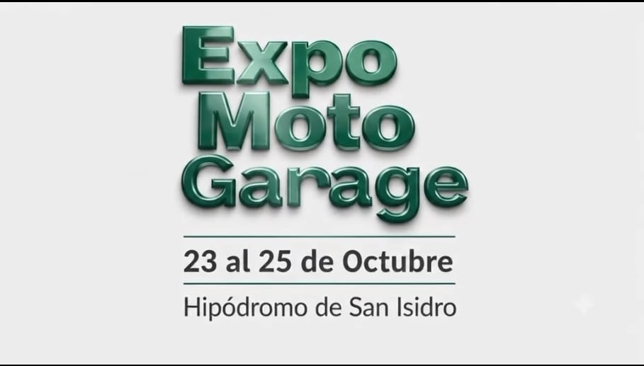Flyer de Expo Moto Garage 2026 — Hipódromo de San Isidro, por expomotogarage