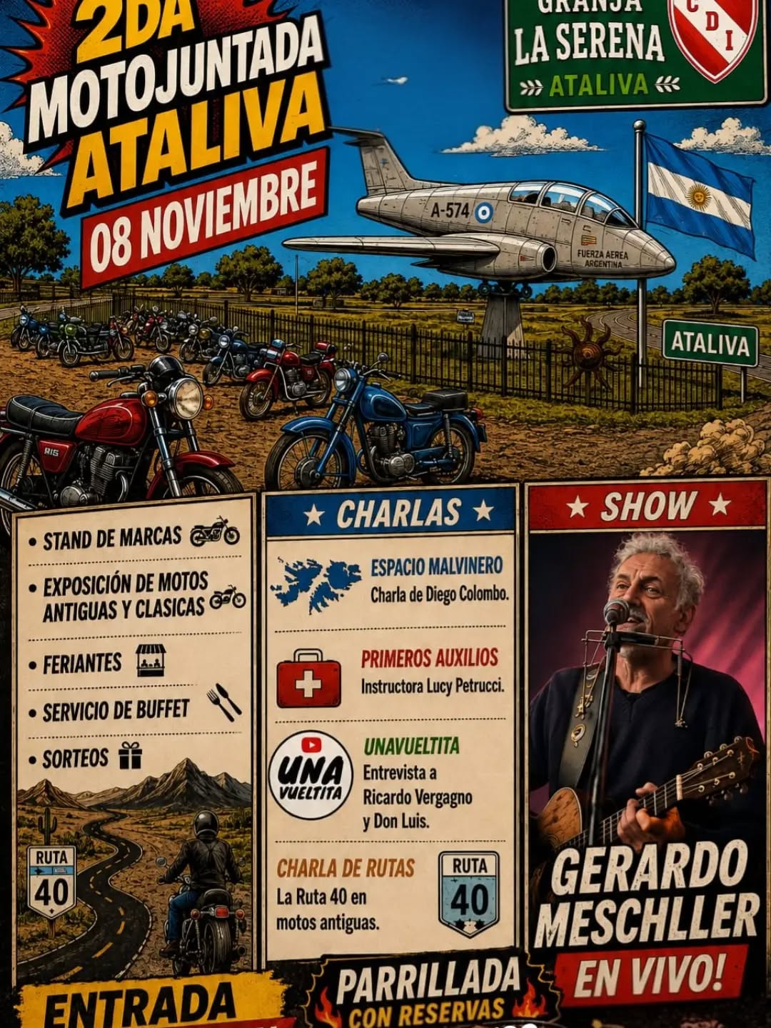 Flyer de 2ª Motojuntada Ataliva, por motojuntada_ataliva