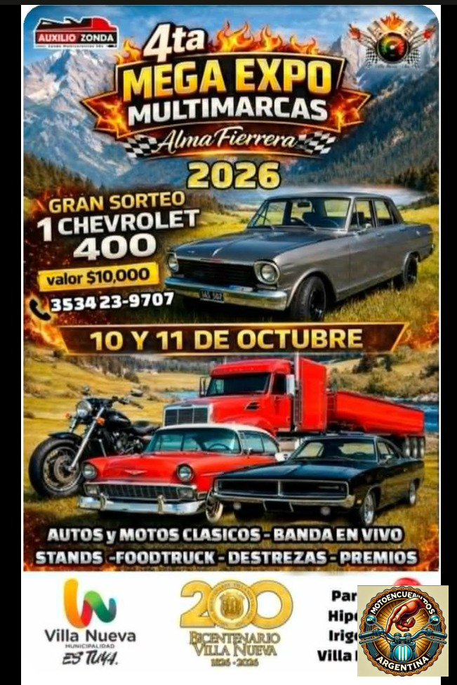 Flyer de 4ta Mega Expo Multimarcas Alma Fierrera — Villa Nueva, por Alma Fierrera